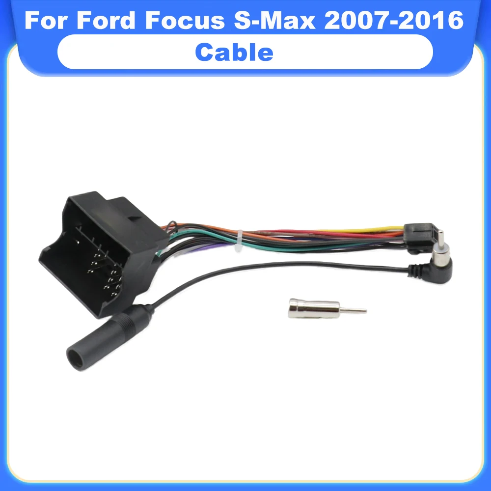 Car Radio Wiring Harness For Ford Focus S-Max 2007-2016 Android Audio DVD Player Power Cable Adapter