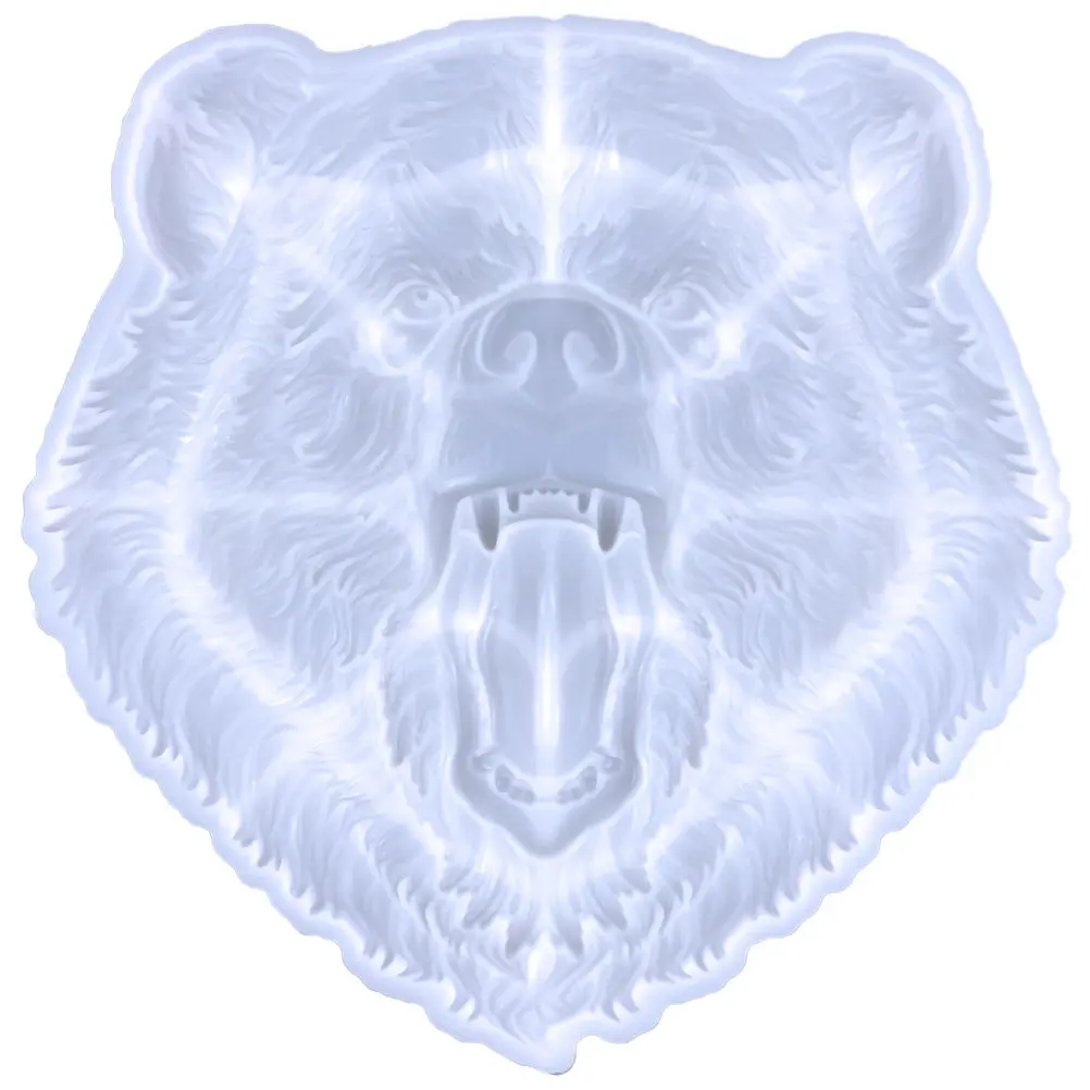 Bear Head Silicone Mold 3D Detailed Design for Epoxy Resin Crafting DIY Jewelry Accessories Desktop Decor Drop Casting Mold view 3