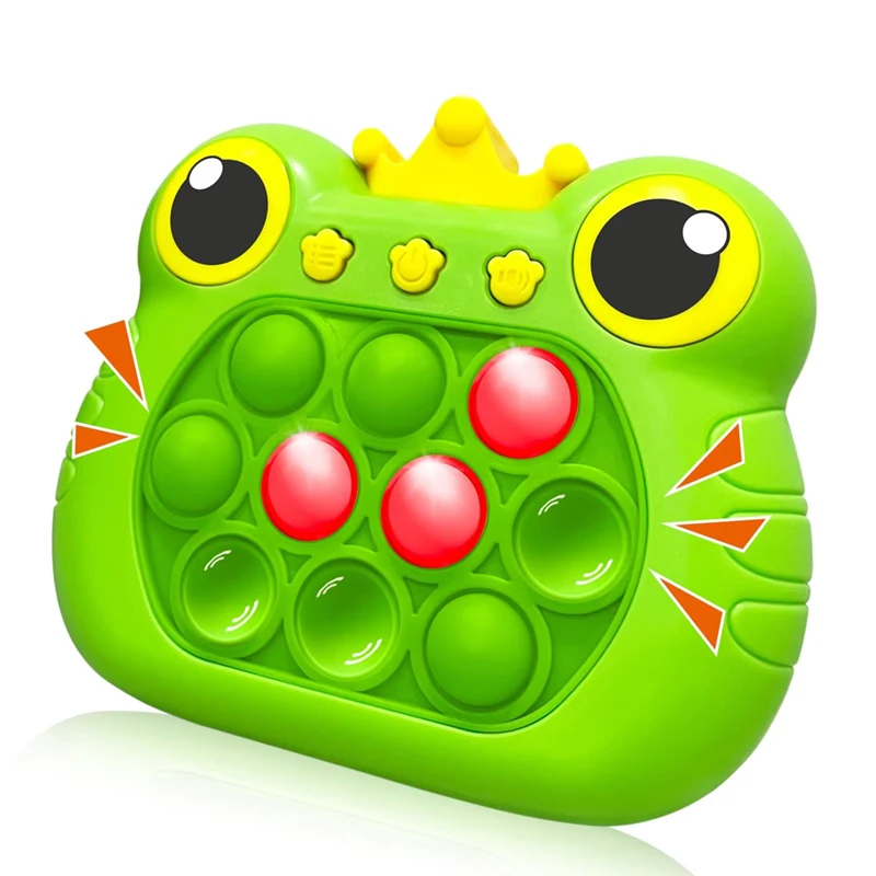 Pop Light Fidget Game Quick Push Bubble Game Handle Toys Boys & Girls Anti-Stress Toys with LED Game Machine Relieve Stress Toys