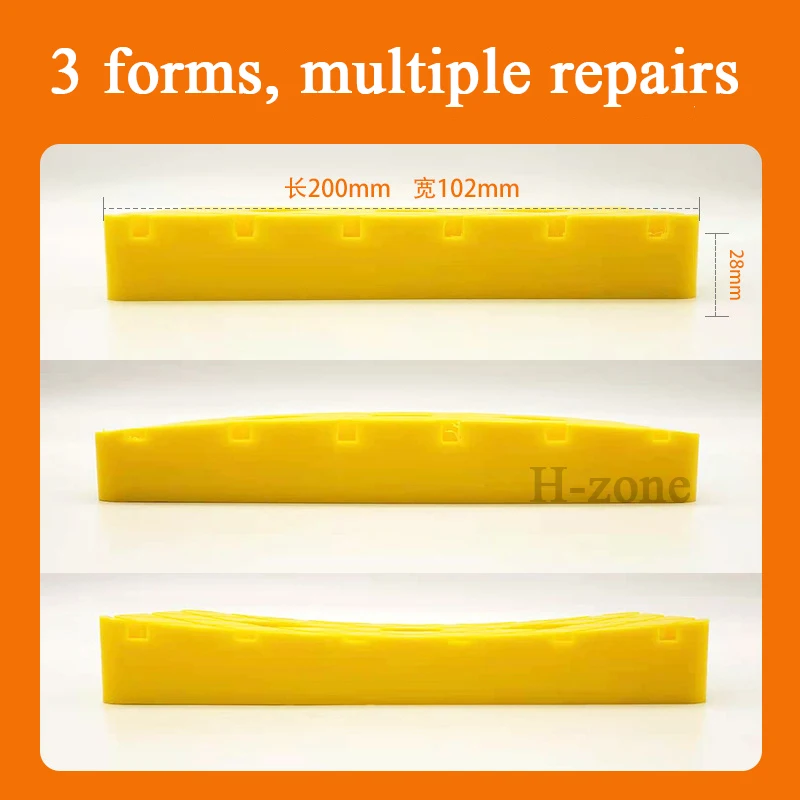 3Pcs car depression data recovery 3D yellow large drawbar body bump traceless repair sheet metal free paint special shaping tool