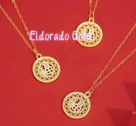 

Золотой кулон Eldorado Gold из 18-каратного золота (AU750) с надписью «Лучшие пожелания» для женщин