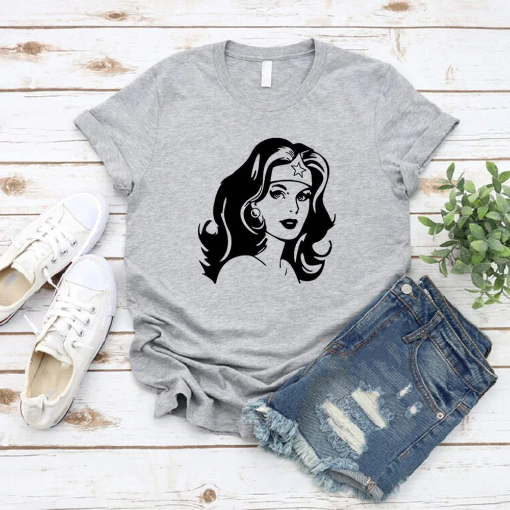 Wonder Female Tshirt Mother's Day Gift Feminist Shirt Women Tshirts Girl Power Superhero Mama Tee Wonder Mom Graphic T Shirts