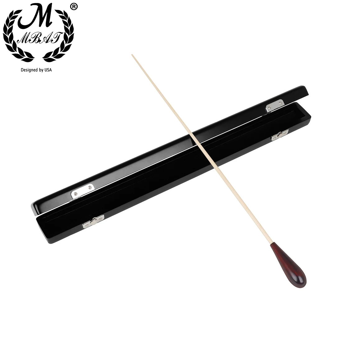 

M MBAT музыкальная дубинка из клена с ящиком для хранения, ремешком, дубинкой, подходит для выступлений, проводников, ремешков, инструментов, аксессуаров