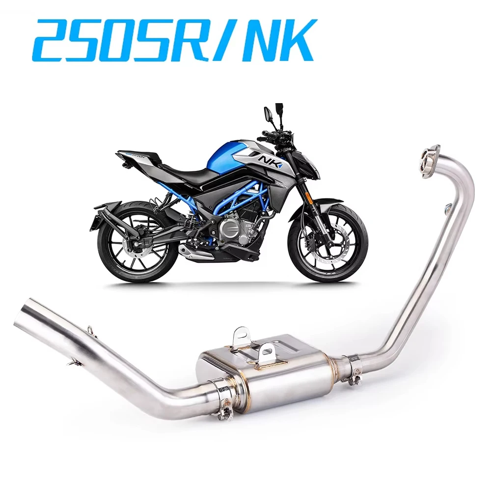 

Motorcycle parts Slip on Motorcycle Exhaust Escape Mid Link Pipe Connecting Moto Muffler for NK250 NK 250 Nk250SR NK300SR