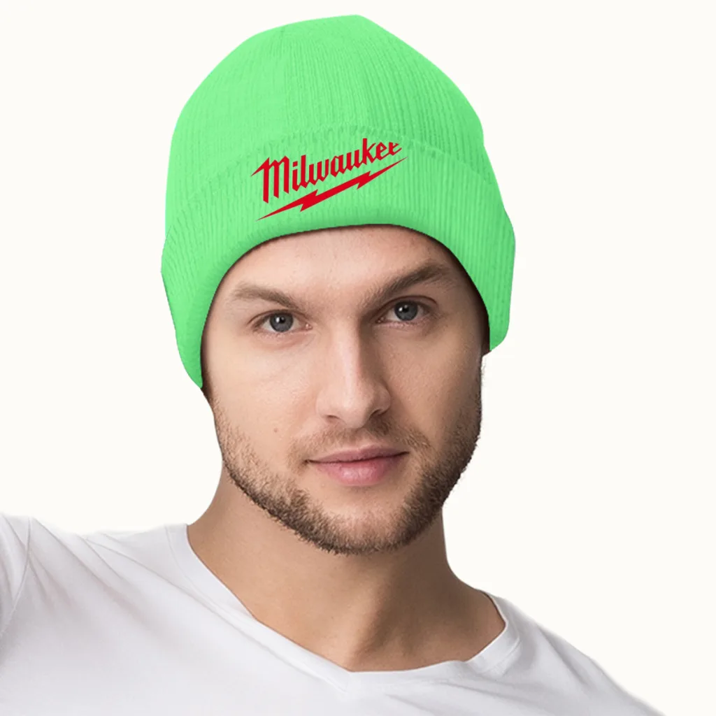 Popular W-milwaukeed Logo 1pc Winter New Men\'s Knitted Hat Fashion Versatile Women\'s Outdoor Sports Leisure Warm Hat Thick Hat