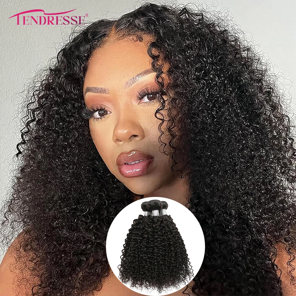 Tendresse 10A Malaysia Kinky Curly Hair 3 Bundles Original Afro Curly Hair 300Gram Ombre Curly Bundle Remy Human Hair Extensions