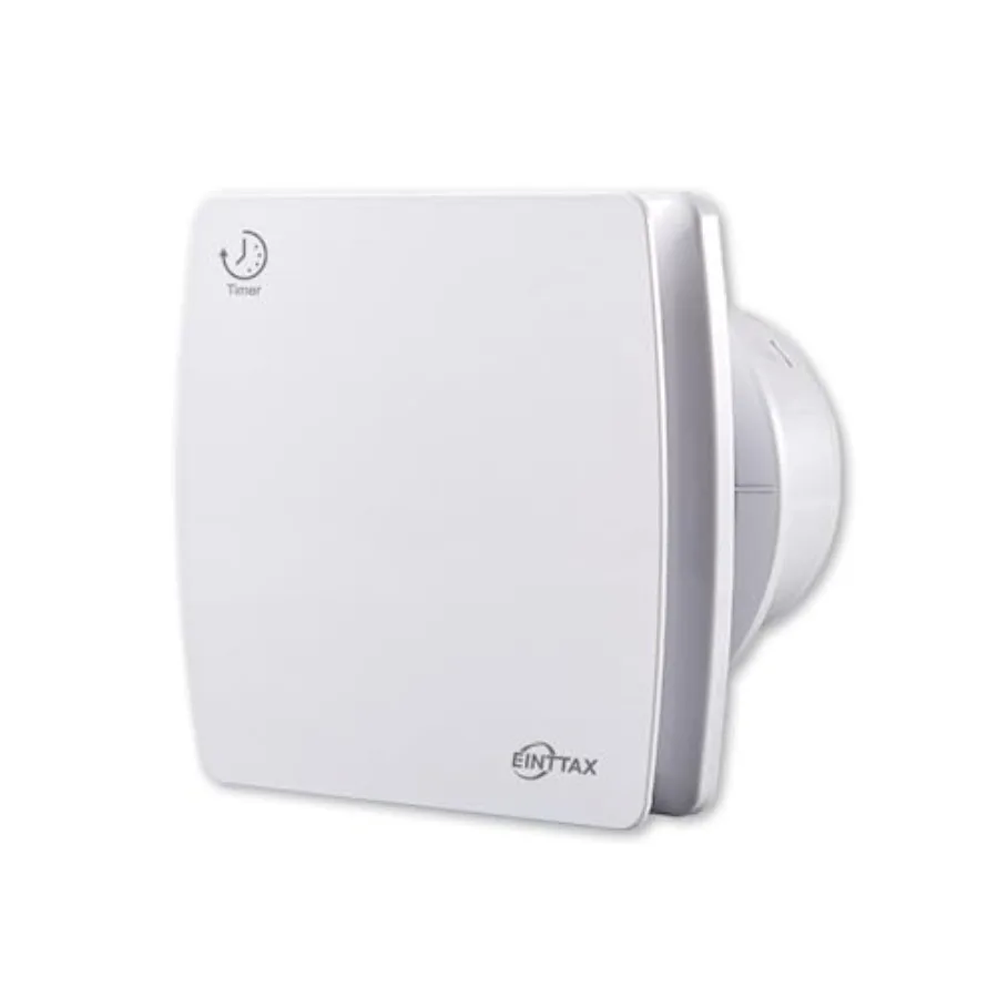 

4 Inch Exhaust Fan 56CFM Wall Mount Bathroom Exhaust Fan with Timer and Backdraft Damper Quiet Window Mount Extractor Ventilati