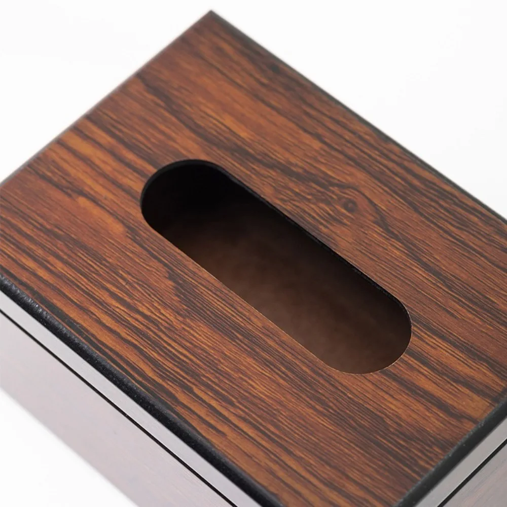 

Современная настольная коробка для салфеток из имитации орехового дерева, квадратный деревянный держатель для салфеток, украшение для дома, высококачественный диспенсер для салфеток для отеля