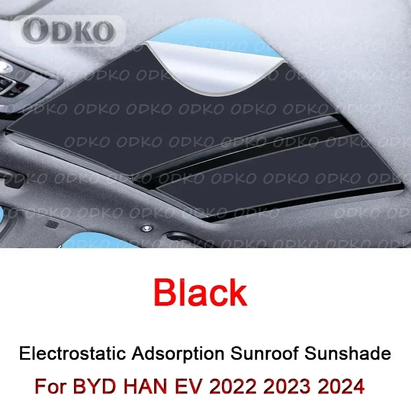 

Car Electrostatic Adsorption Sunroof Sunshade For BYD HAN EV 2022 2023 2024 Heat Insulation Skylight Sticker Auto Accessories