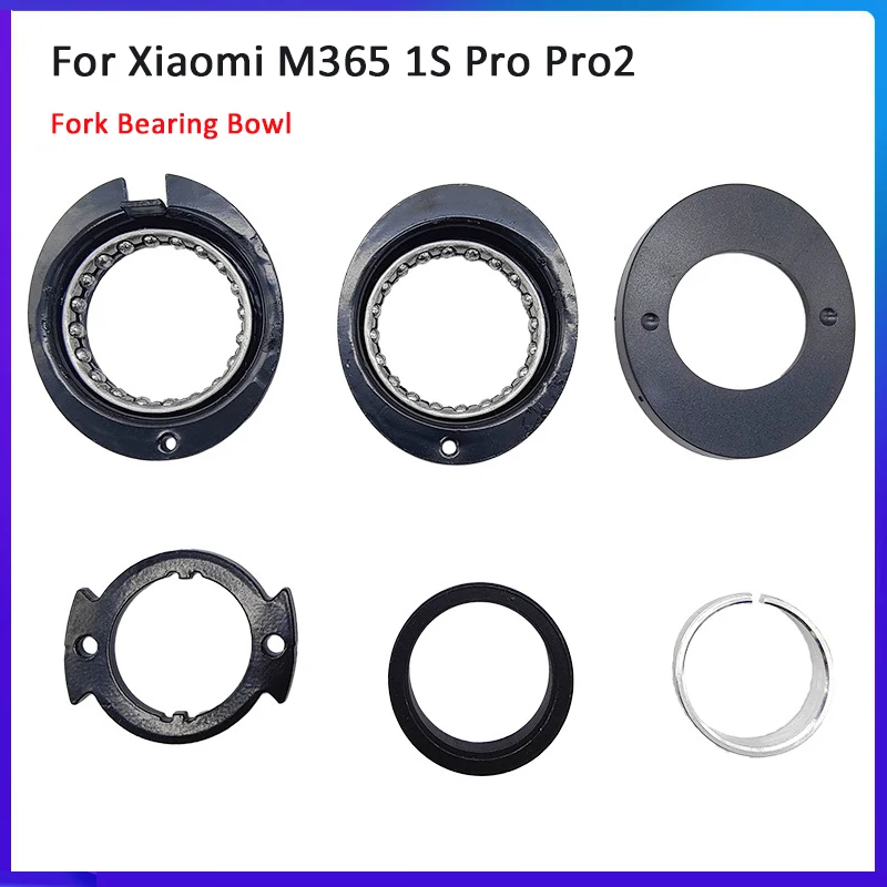 Electric Scooter Fork Bearing Bowl Set for Xiaomi M365 1S Pro Front Fork Tube Pole Rotating Steering Repairing Parts Novel-Front