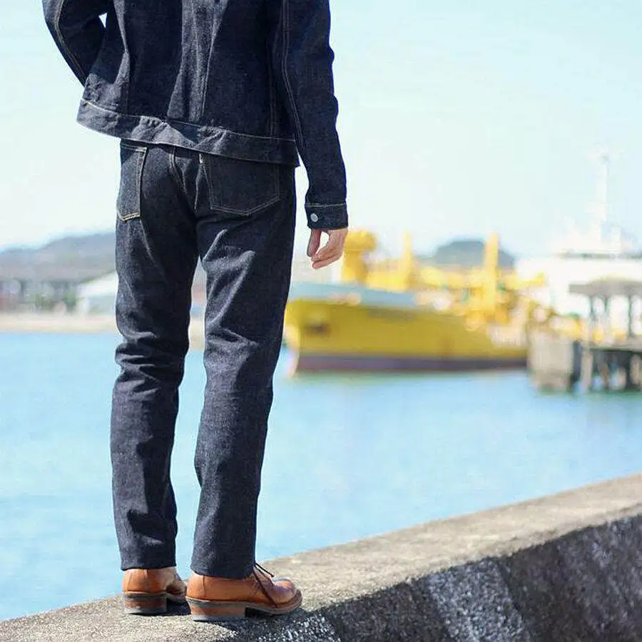 

MOMOTARO Zimbabwean 15.7oz Cotton Purple Thread Vintage Red Ear Straight Jeans