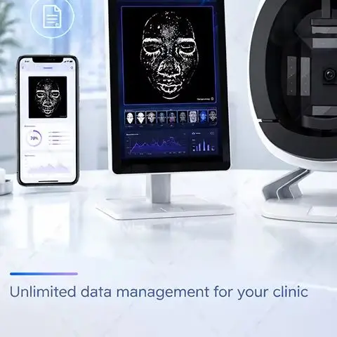 AI Skin Diagnostic Analyzer 36MP HD Camera 8 Spectrum Deep Layer Skin Detection 5s Fast Test Skin Tester for Medical Aesthetic