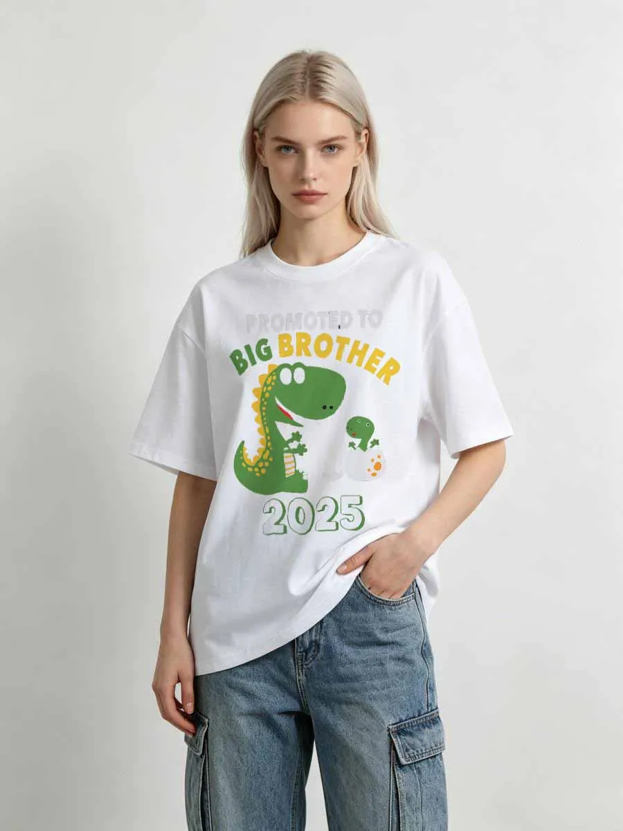 

T-Shirt Epic Pattern Relaxed Shoulder Lazy Time Choice Adult Heroic Design Generous Upper Grand Visual Monumental Look All-Match