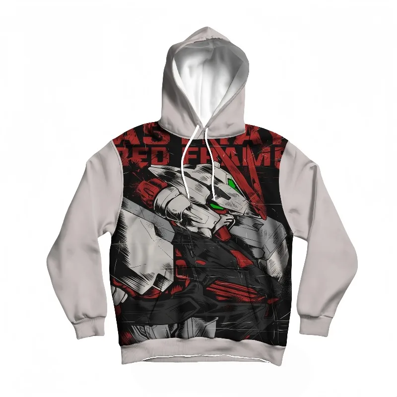 

Gundam аниме мужская толстовка с 3D принтом Gundam Astray красная рамка дизайн персонажа для любителей аниме уникальная стильная удобная толстовка