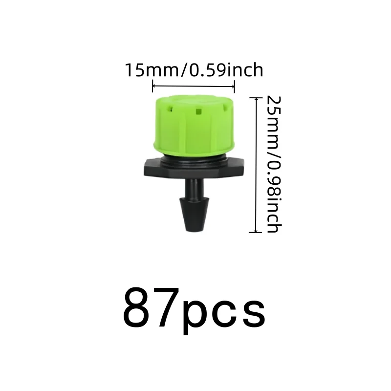 87 pcs-Hole Drip Emitters with Green 8-Hole Design, ideal for Garden Balcony Watering and Vegetable Garden Sprinkling