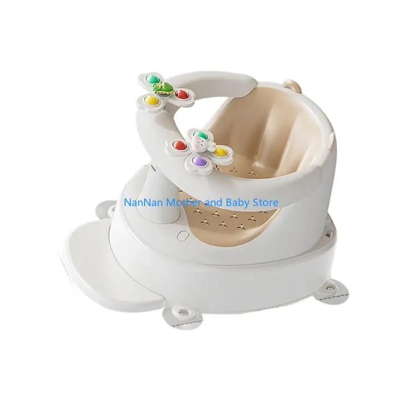 مقعد استحمام للأطفال لتجربة استحمام آمنة، فتحة تصريف سريعة، قاعدة مضادة للانزلاق، مساعد الجلوس التنموي #4