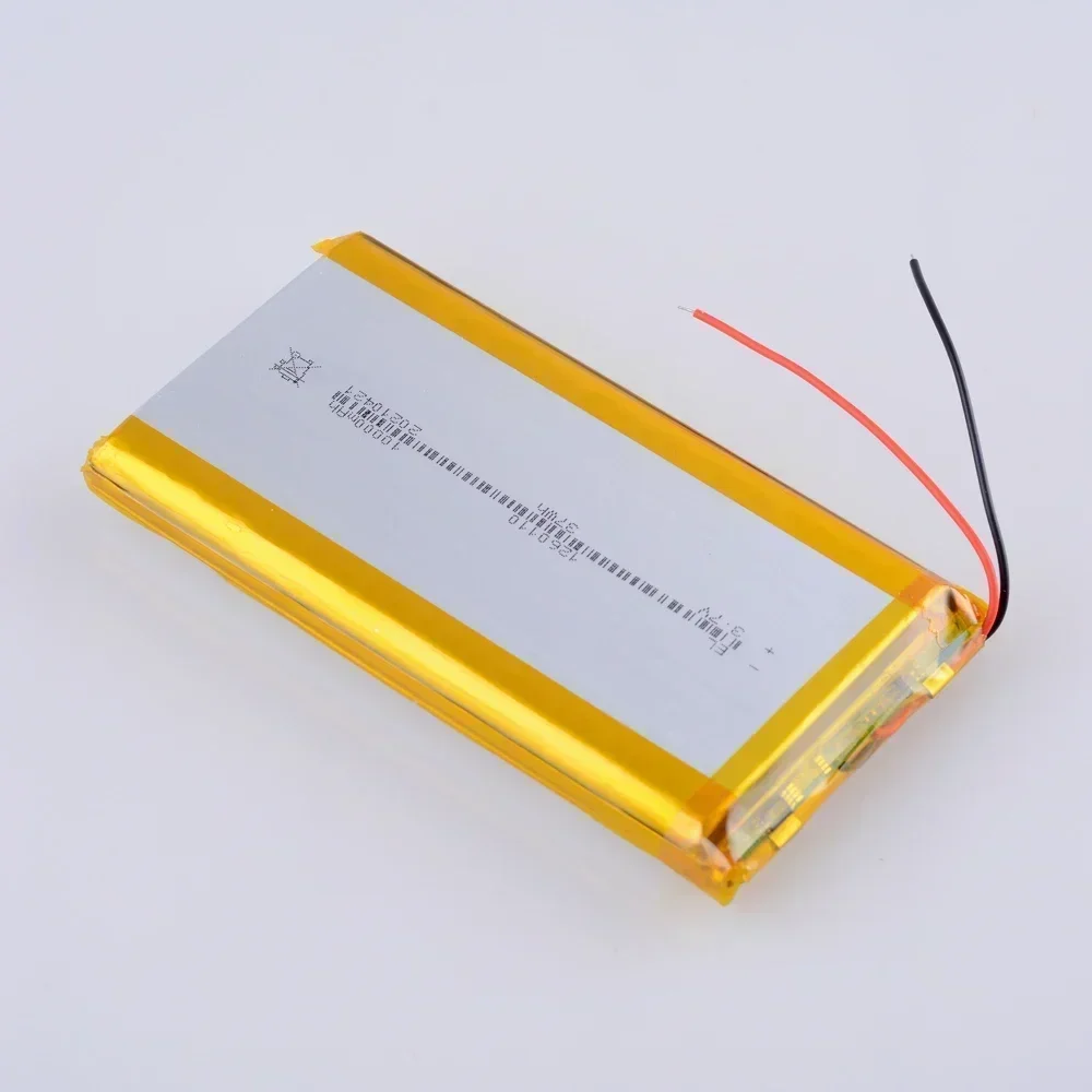 High Qulity 3.7V 10000mAh 1260110 Rechargeable Polymer Batteries Lipo Li-Po for Toy Power Bank GPS Laptop Camping Lights Diy