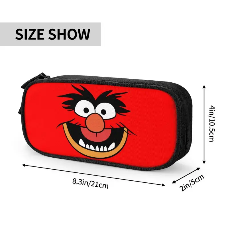 Imagem -04 - Estojos de Lápis Personalizados Muppets Animal Traje para Meninos e Meninas Grande Capacidade Anime Cartoon Lápis Pouch Papelaria Kawaii para Estudantes