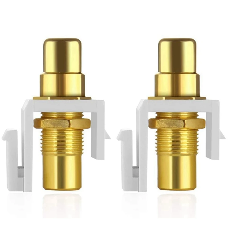 Smart-10-pack rca keystone jack inserção conector soquete fêmea snap in adaptador porta banhado a ouro acoplador inline para placa de parede