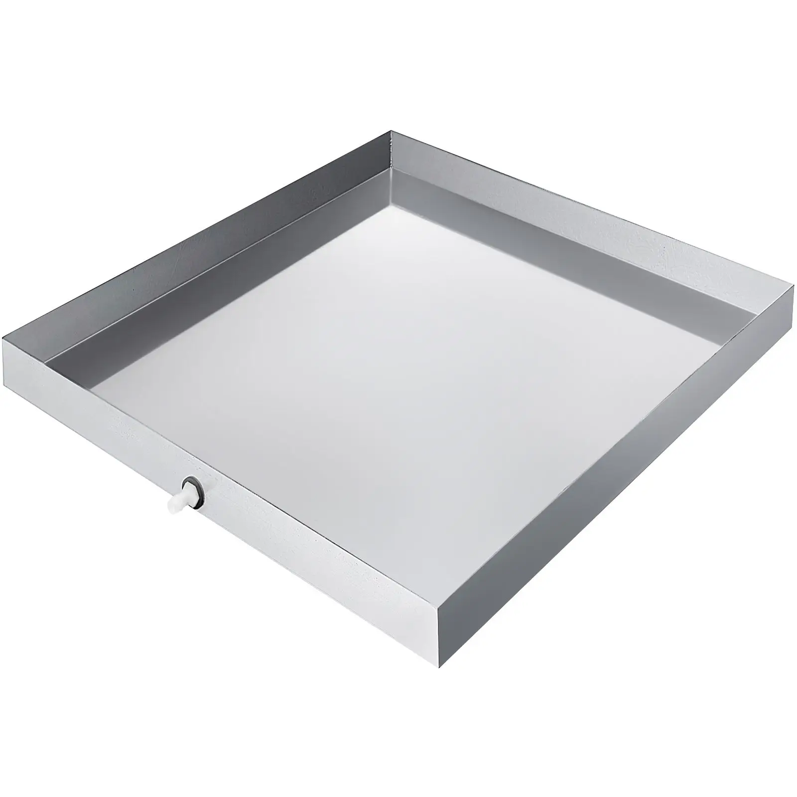 32 X 30 X 2.5 Inch Washing Machine Pan 18 GA Thickness Galvanized Steel Heavy Duty Compact Washer Drip Tray with Drain Hole &