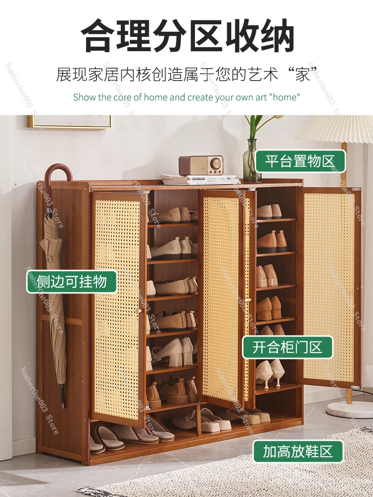 Household door shoe rack simple indoor rental house storage artifact economical multi-layer dust shoe cabinet new