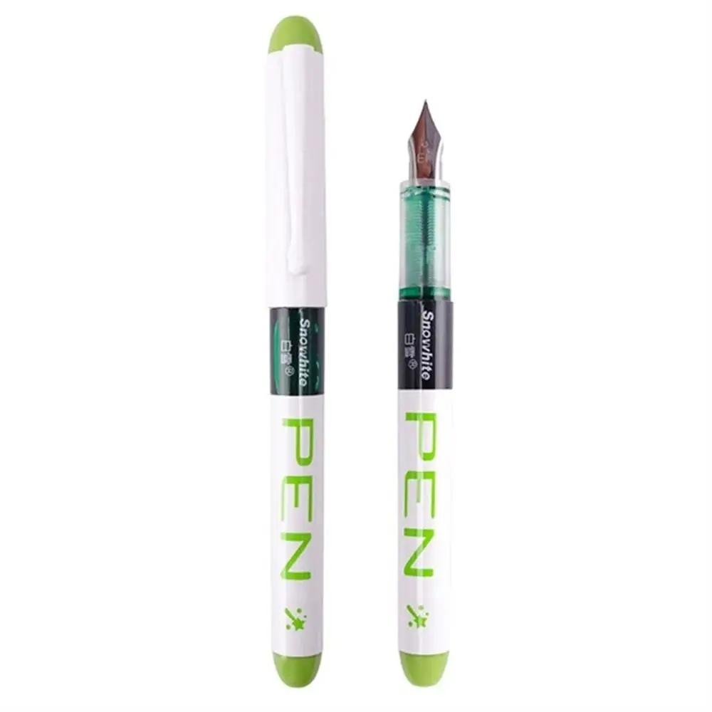 Large Capacity Fountain Pen Quick-Drying Multi-Color Writing Ink Pens 0.38mm 8 Colors Straight Liquid Pen Office Accessories