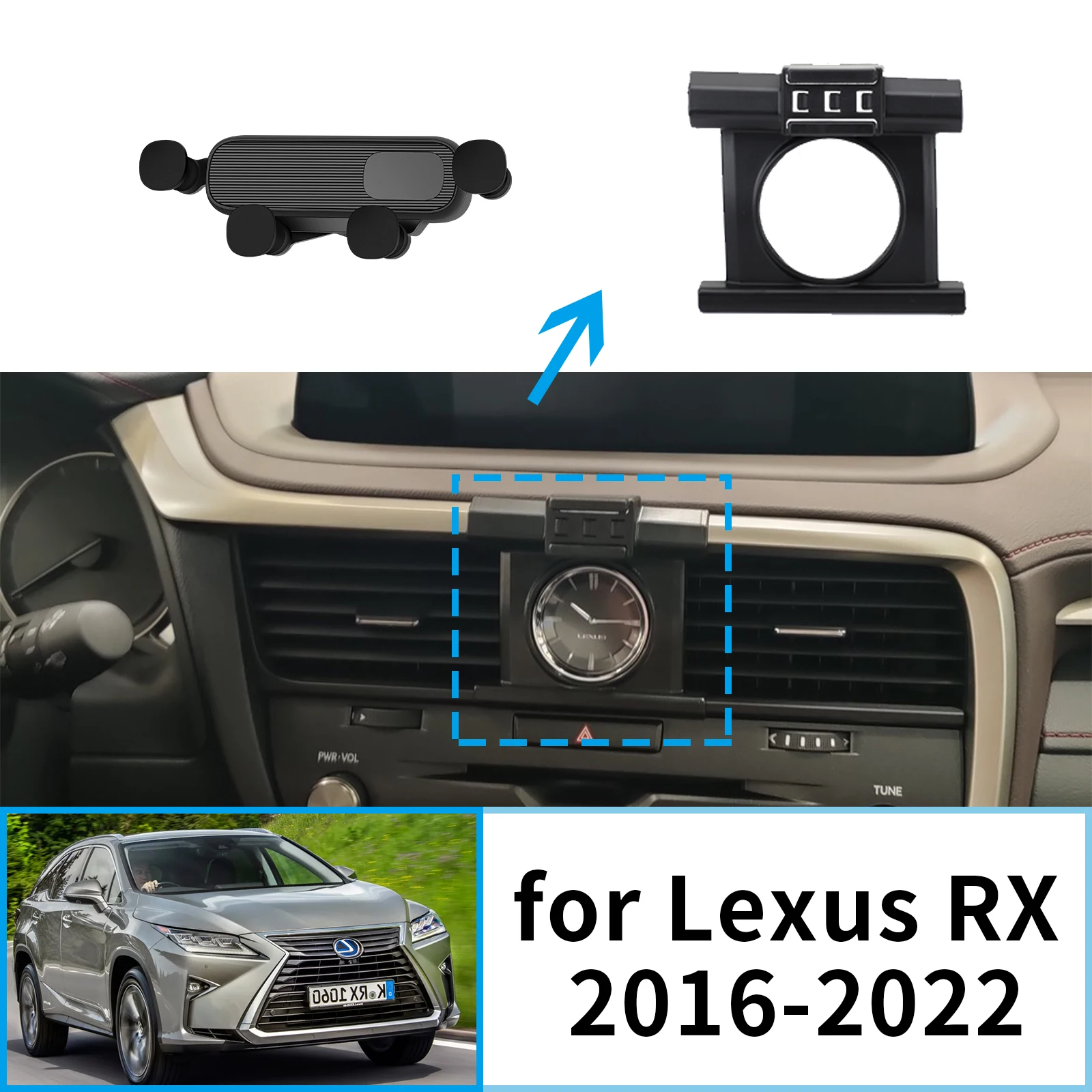 

for Lexus RX 350 L 450h AL20 2016 2017 2018 2020 2021 2022 GPS Bracket Navigation Stand Auto Accessories Car Mobile Phone Holder
