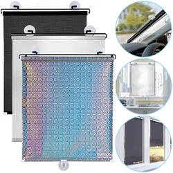 Universal Sunshade Roller Visor Blackout Curtain Shutter Drape Car Windshield Protector with Suction Cup Kitchen Office Supplies