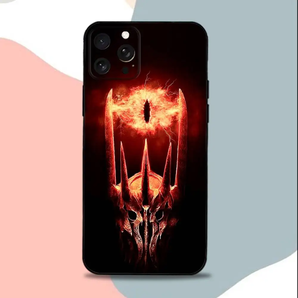 TheS Lord of T-the Rings-es Phone Case For iPhone 15,13,16,12,11,17,14,Plus,Pro,Max,XS,XR,X,SE,Mini,Soft Silicone Black Cover