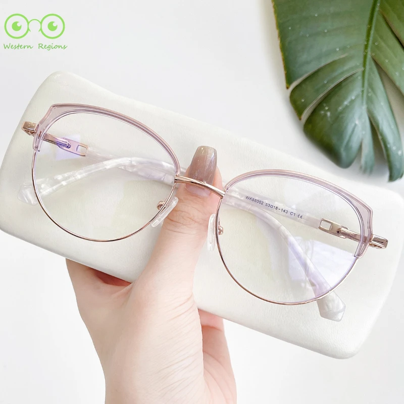 Nuevas gafas anti-azules de moda para actividades al aire libre para mujer con miopía que pueden combinar con la versión coreana de montura de gafas de ácido acético