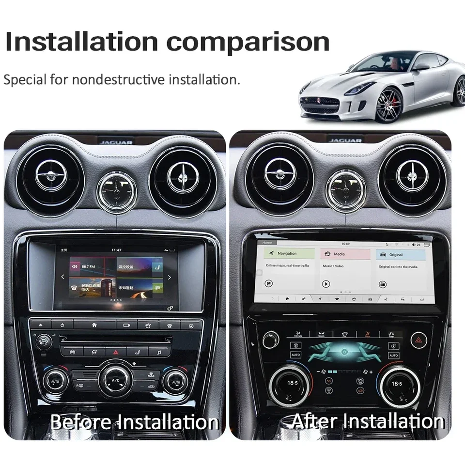 

7-дюймовый ЖК-монитор для управления климат-контролем автомобиля Jaguar XJL XJR 2010-2019, новая улучшенная панель кондиционера