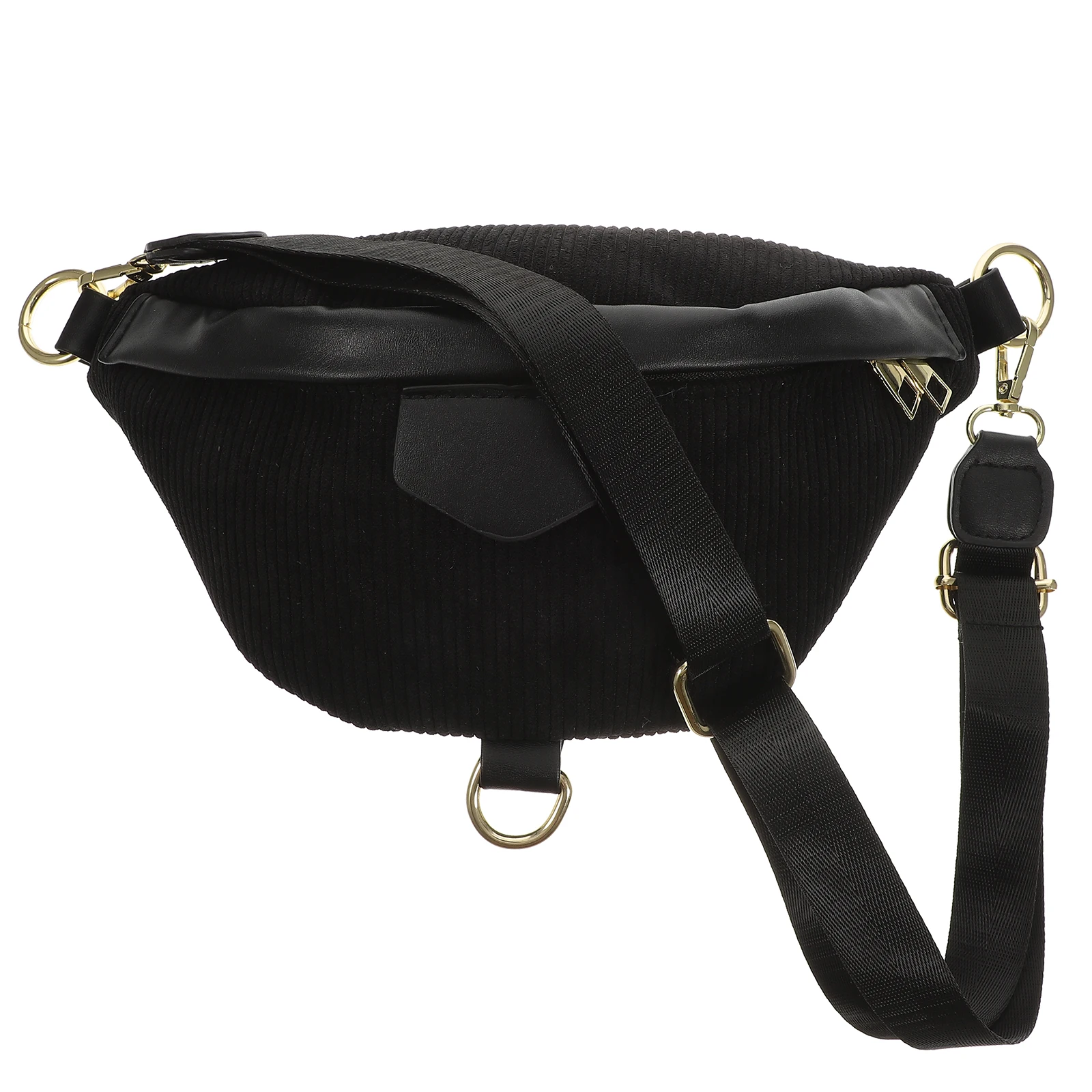 

Corduroy Chest Bag Fanny Pack Portable Adjustable Waist Outdoor Shoulder Pouch for Travel Wear Resistant Waterproof Model Decor