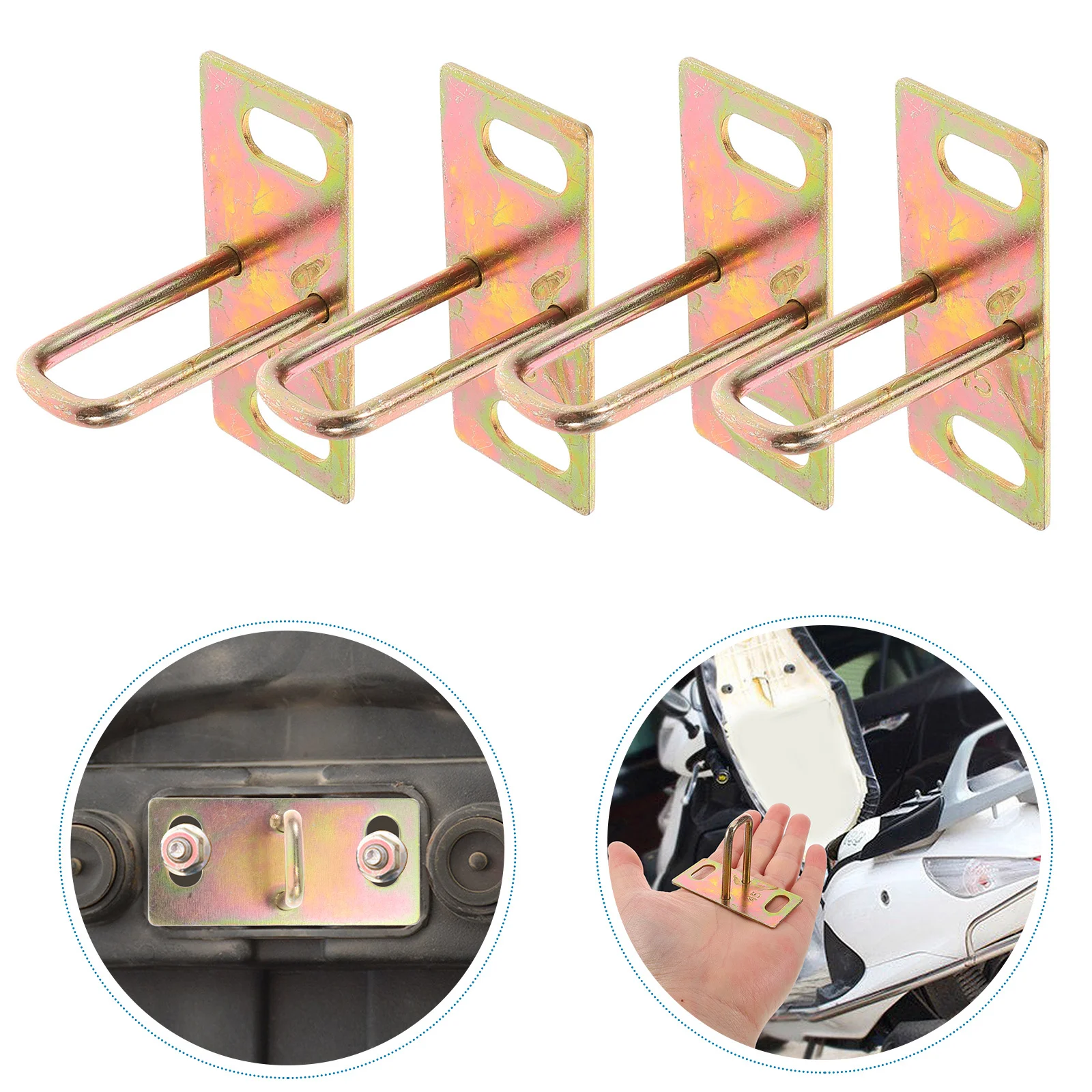 

4Pcs Electric Motorbike Seat Lock Plate Metal Replacement Parts Universal Seat Cushion Hook Motorcycle Security Lock
