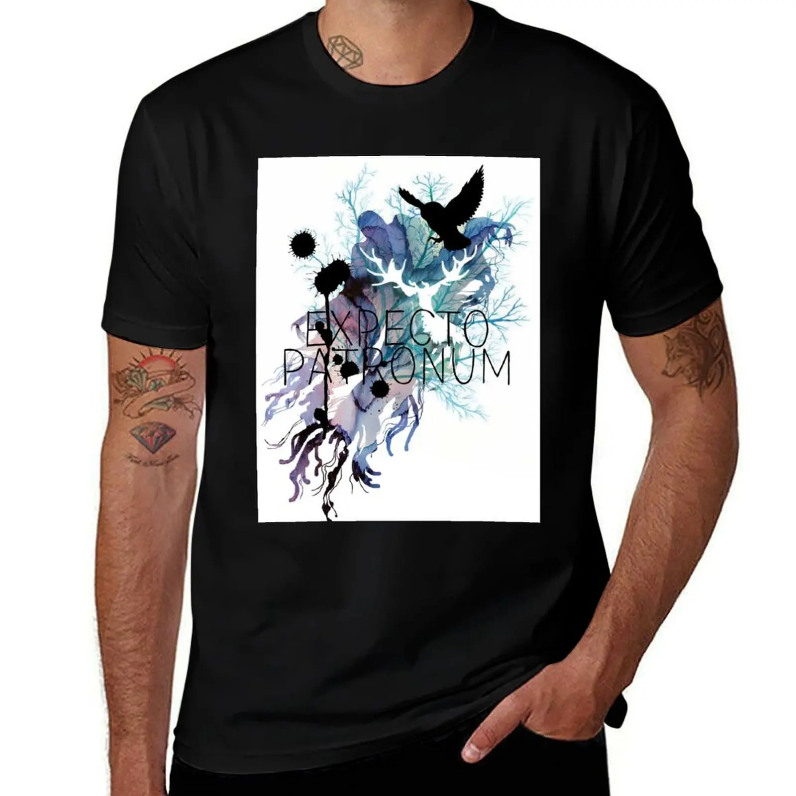 EXPECTO PATRONUM HEDWIG WATERCOLOUR T-Shirt Sports Basic Short Sleeve T-Shirt
