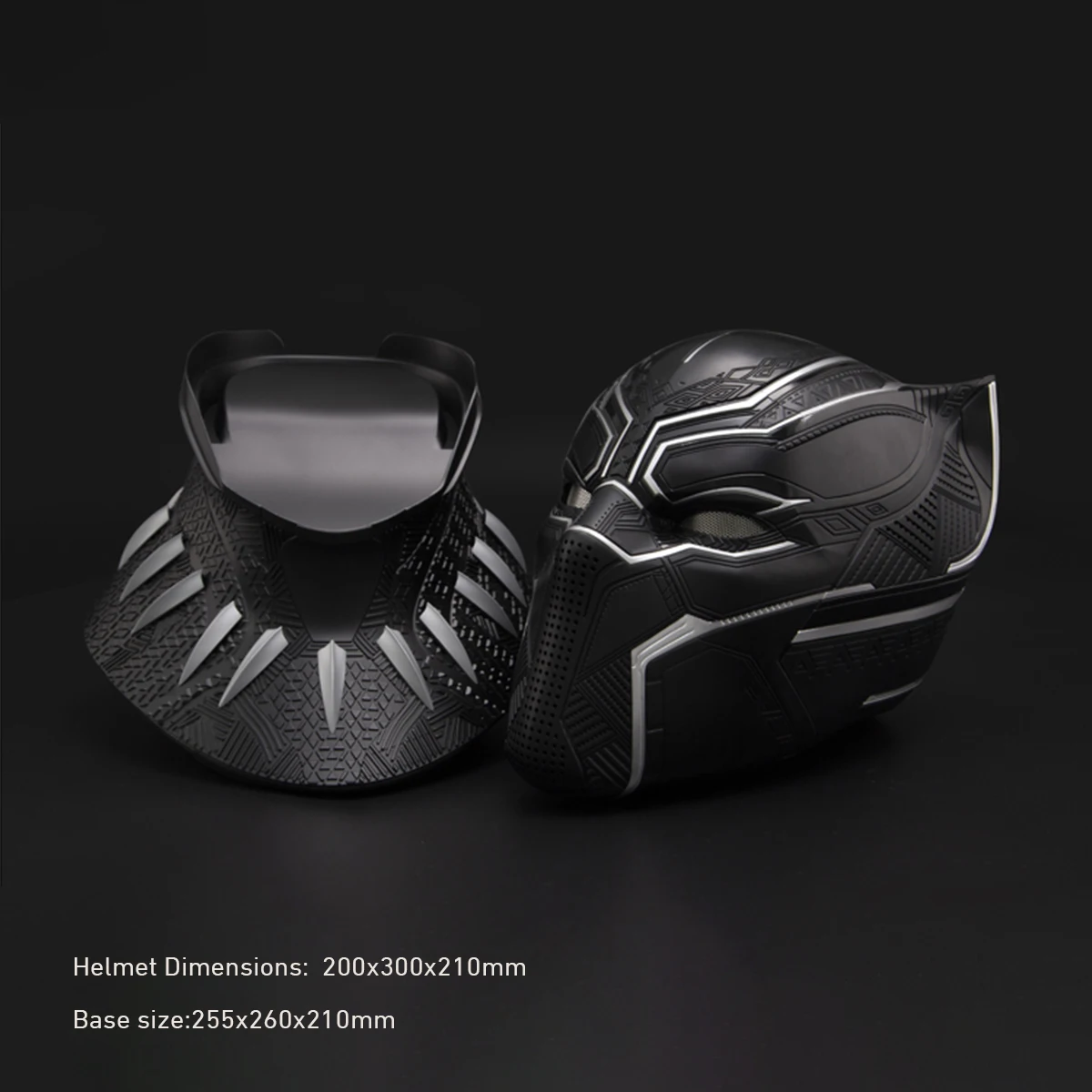 HiPlay Killerbody 1/1 Black Panther Helmet with Touch-Control Eye Lights and Bust Base Collectible and Wearable