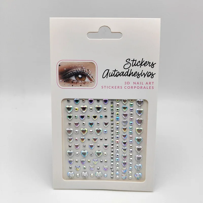 Eyes Sticker Rhinestone Face Gems Decoration Stickers Strasse Makeup Temporary Tattoo Festivals Accessories Rhinestone Makeup