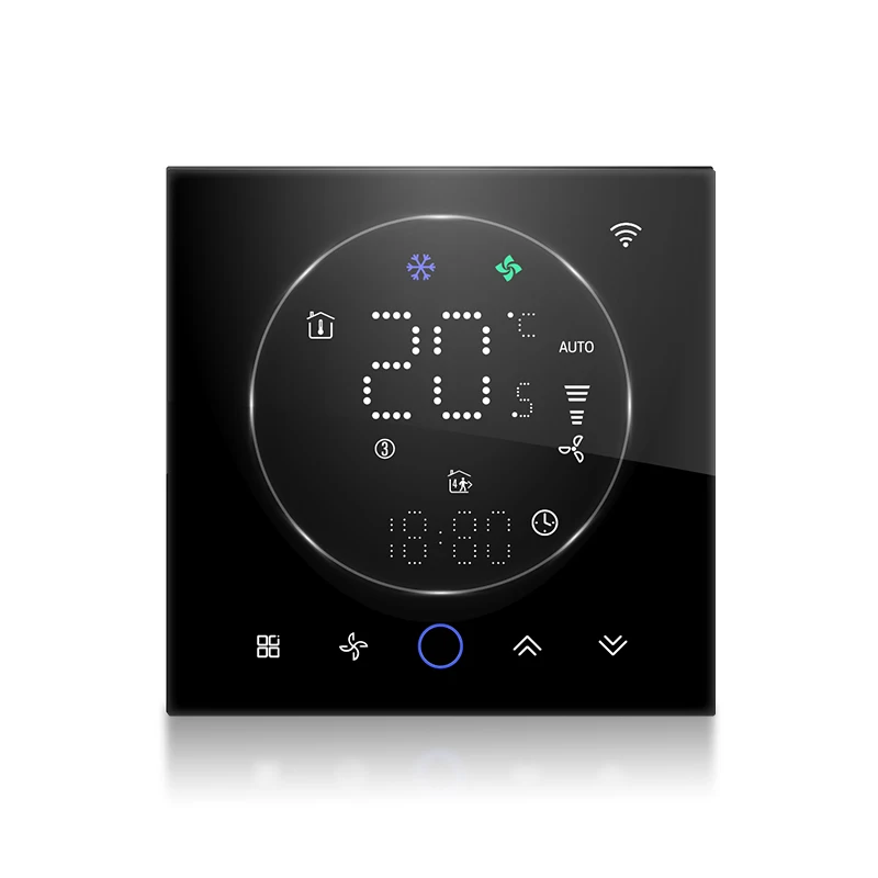 Beca BAC-008 Wifi Thermostat HVAC System Temperature Controller LCD Touch Screen Lora Wall-Mounted Air-Conditioner Heating