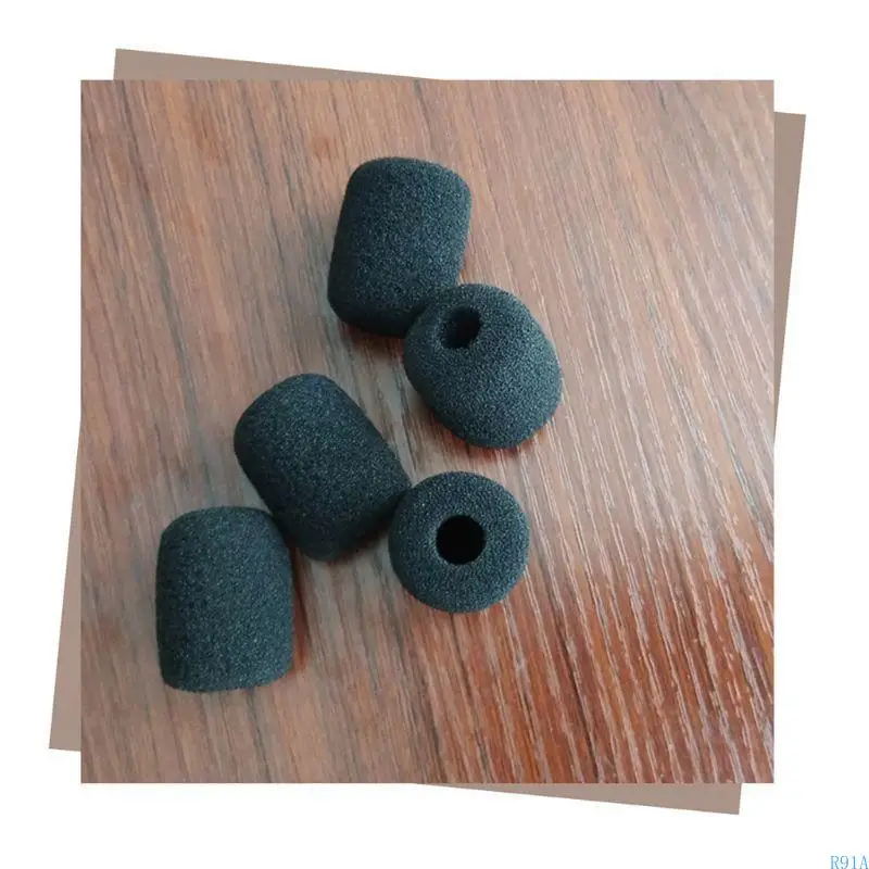 R91A 5pcs черная микрофонная гарнитура пена губки ветрового стекла с микрофоном