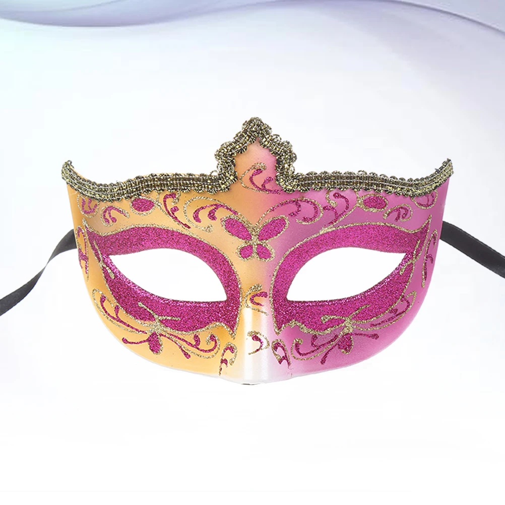 Half Face Mask Masquerade Party Cosplay Kids Halloween Makeup Prop Adult Teen Adjustable Fits Most Heads Beauty Toy