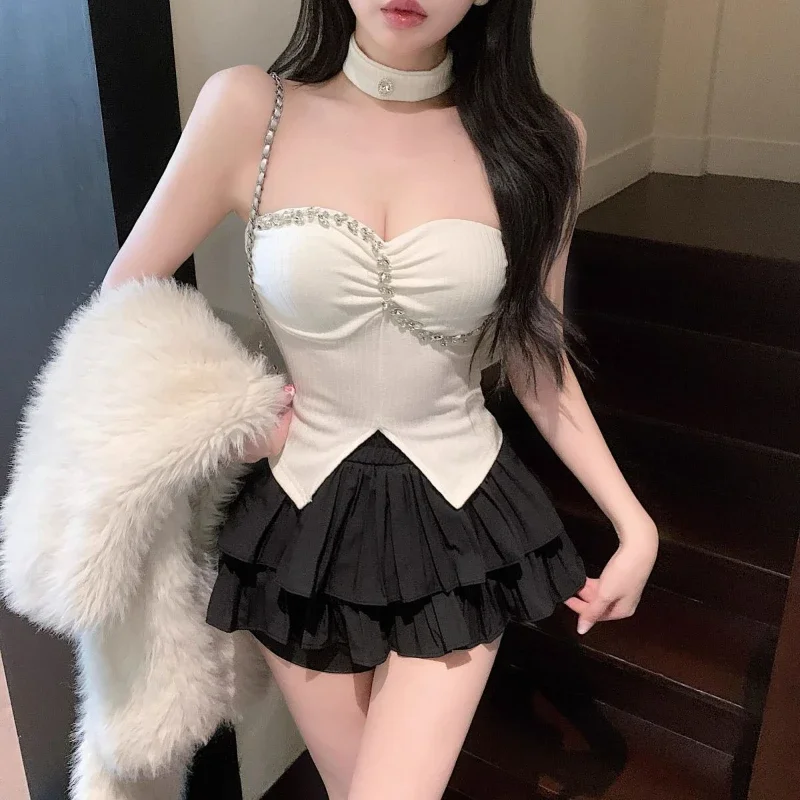 

Short Female Outfits Mini Y2k Streetwear Promotion Vintage Clothing New Arrivals Summer Fashion 2025 Women's Two Skirt Piece Set