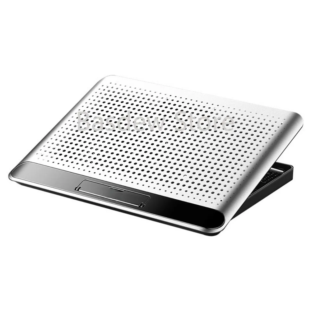 

Computer Aluminum Radiator Notebook Cooling Alloy Bracket Semiconductor Base Fan Mute Silver Black