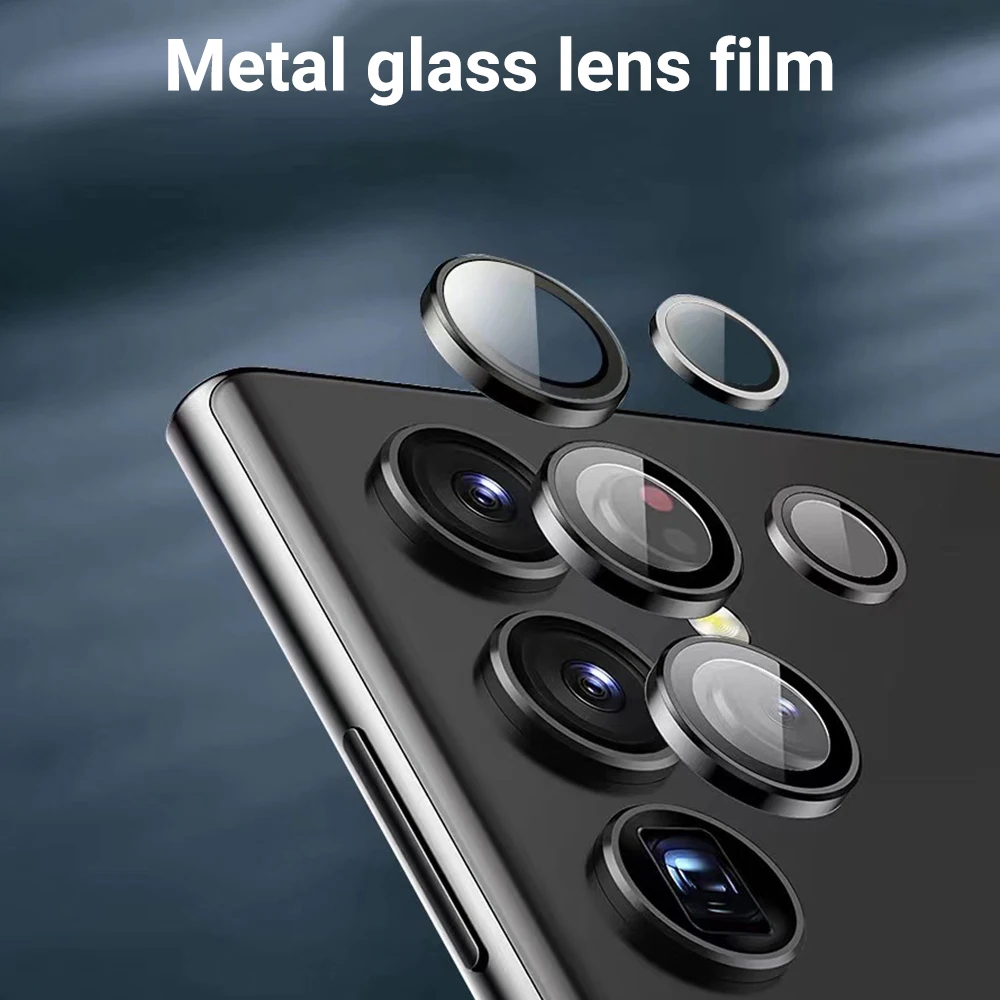 Metal Ring Camera Lens Protector For Samsung S26 Ultra Galaxy S24 Plus S23 S22 Ultra   Protective Lens Film Tempered Glass