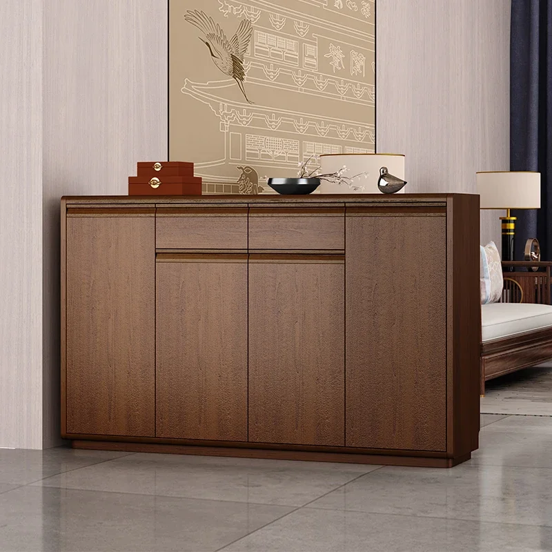 Modern solid wood 5-story living room shoe cabinet, available in color and size, durable and space-saving design