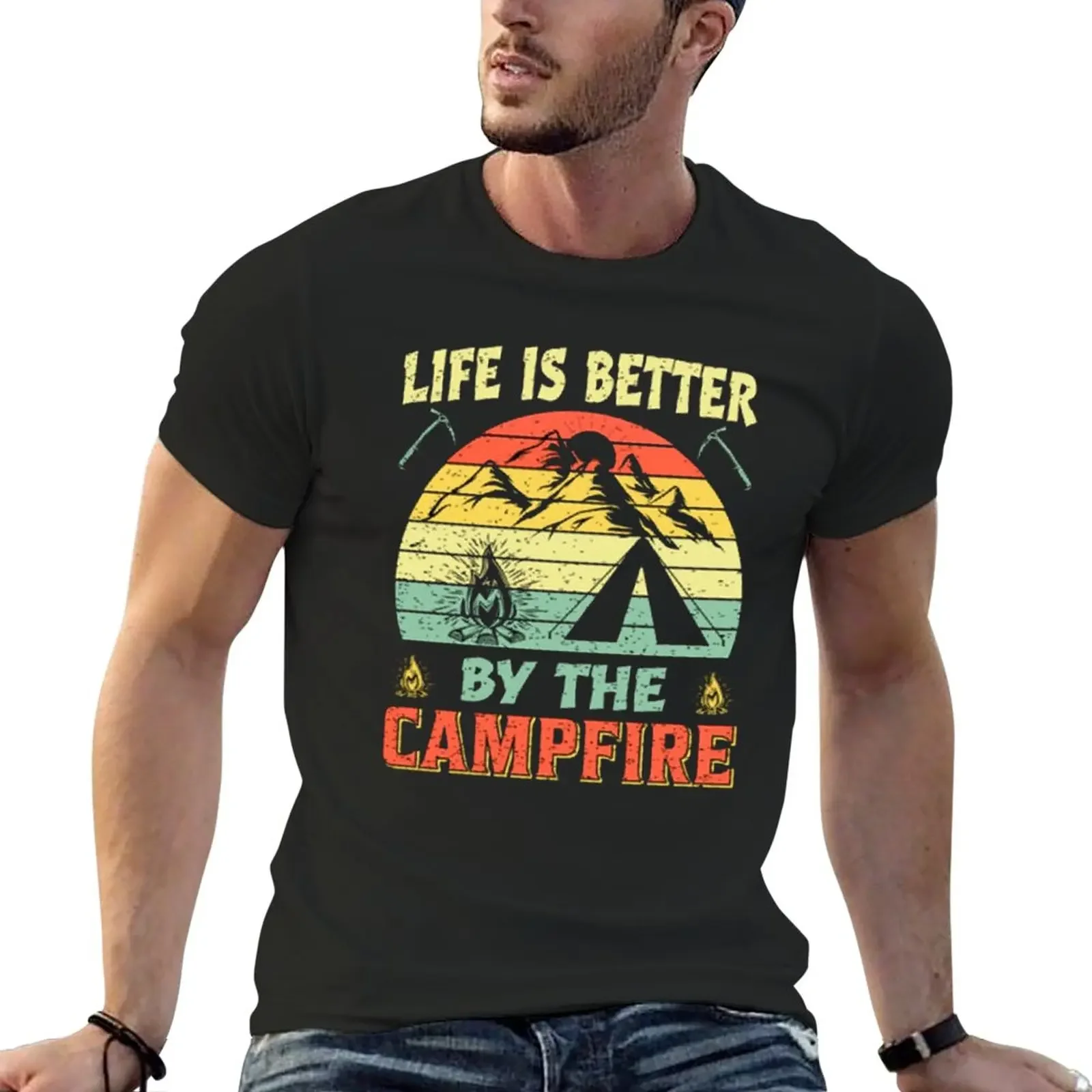 

Life is Better By The Campfire T-Shirt korean fashion hippie clothes oversized t shirts for men