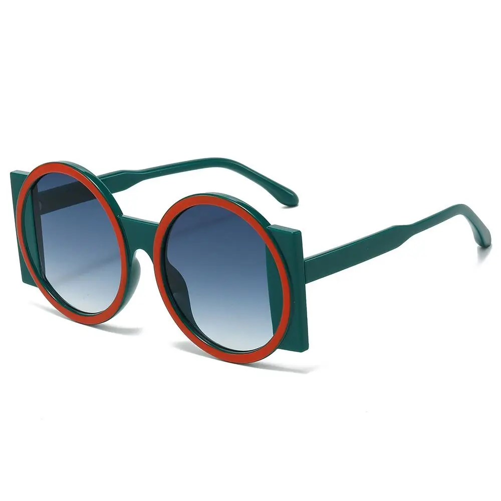 Trendy Oversized Round Sunglasses UV400 Unique Contrast Color Shades Y2K Eyewear for Women & Men