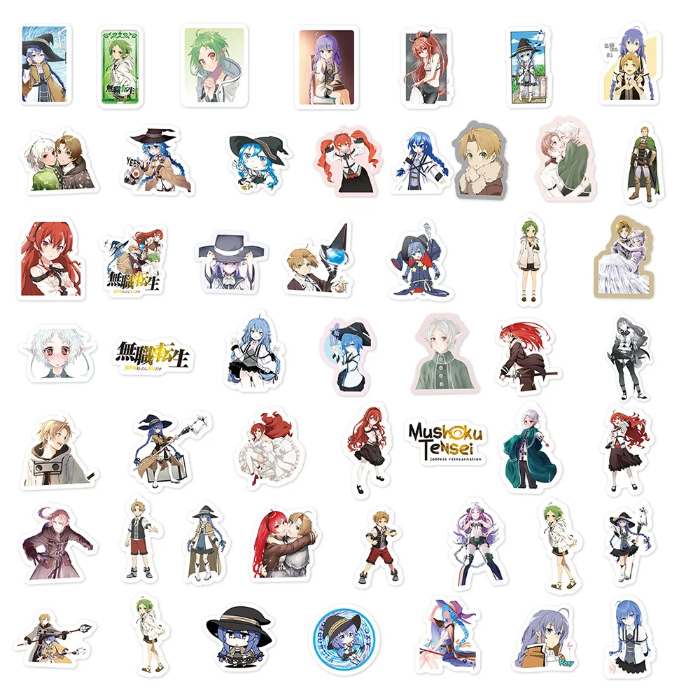 10/30/50pcs Anime Mushoku Tensei：Jobless Reincarnation Stickers Cute Cartoon Graffiti Decals Sticker for Phone Suitcase Laptop