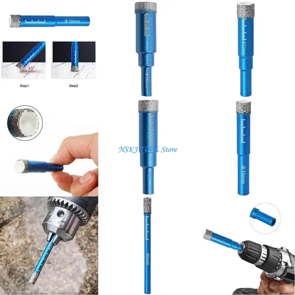 

L8RC Reliable Diamonds Brazed Dry Drilling Bit Perfect for Craft and Industrial Need Hole Cutter Ceramic Marble Drill Bit