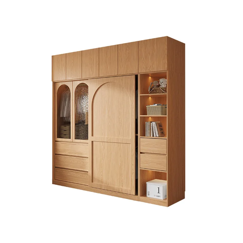 

Готовые дубовые шкафы Раздвижная дверь Спальня Современные шкафы Простая экологически чистая гарная мебель для дома Шкафы Для Одежды ZY40YG