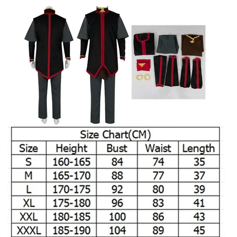 Avatar Aang Cosplay Kostuum Mannen Jas Broek Handschoenen Outfits Halloween Carnaval Party Vermomming Pak