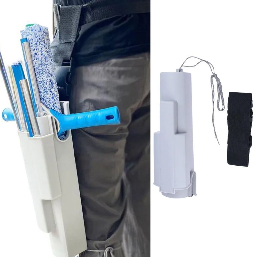 Cleaning Tools Holster Storage Box With Belt For Squeegee Washer And Solar Panel Mop Cloth Organizer For Household